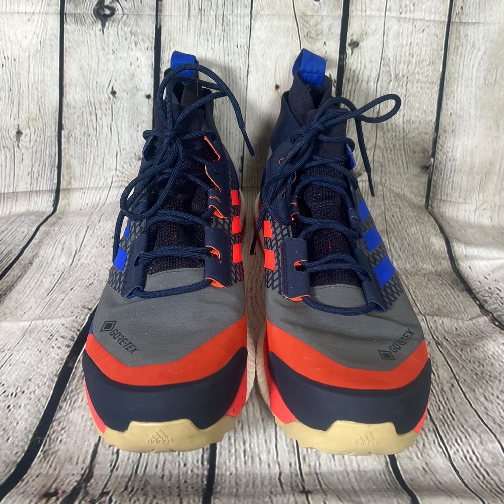 Adidas Terrex Free Hiker Gore-Tex Continental C Navy Orange Blue Men Size 14